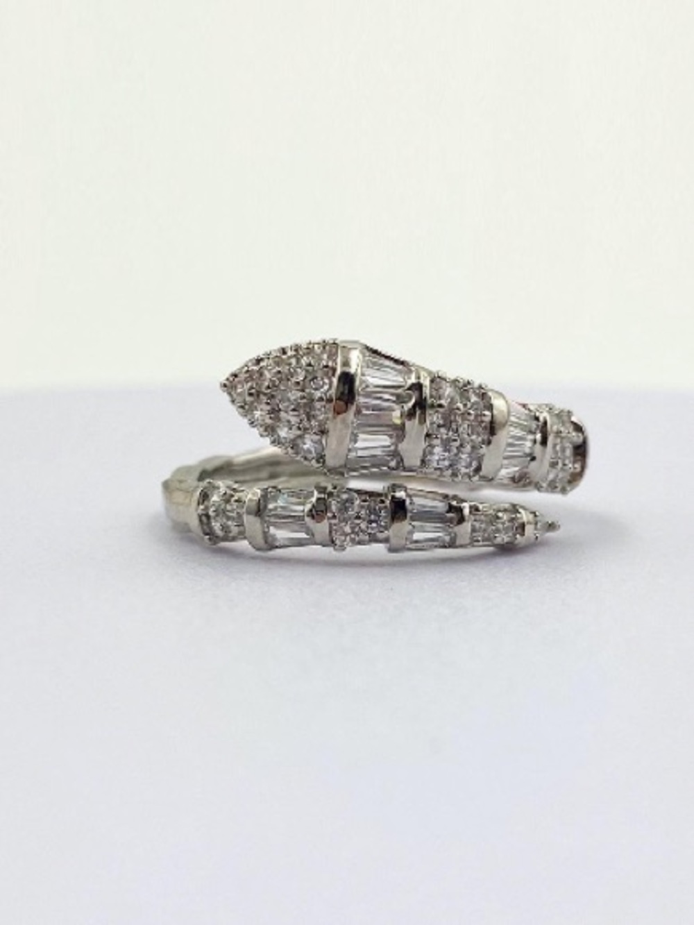 Adjustable Snake 925S Silver Ring with Ring Holder, Handmade Vintage Ring